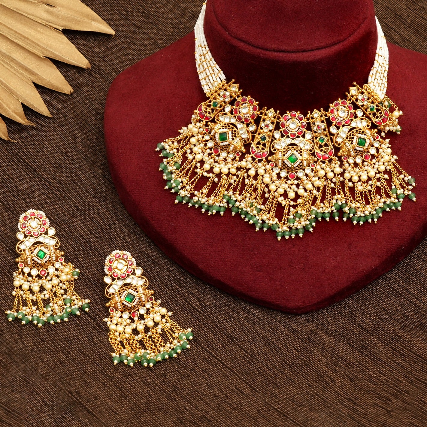 Prisha Pachi Kundan Necklace Set