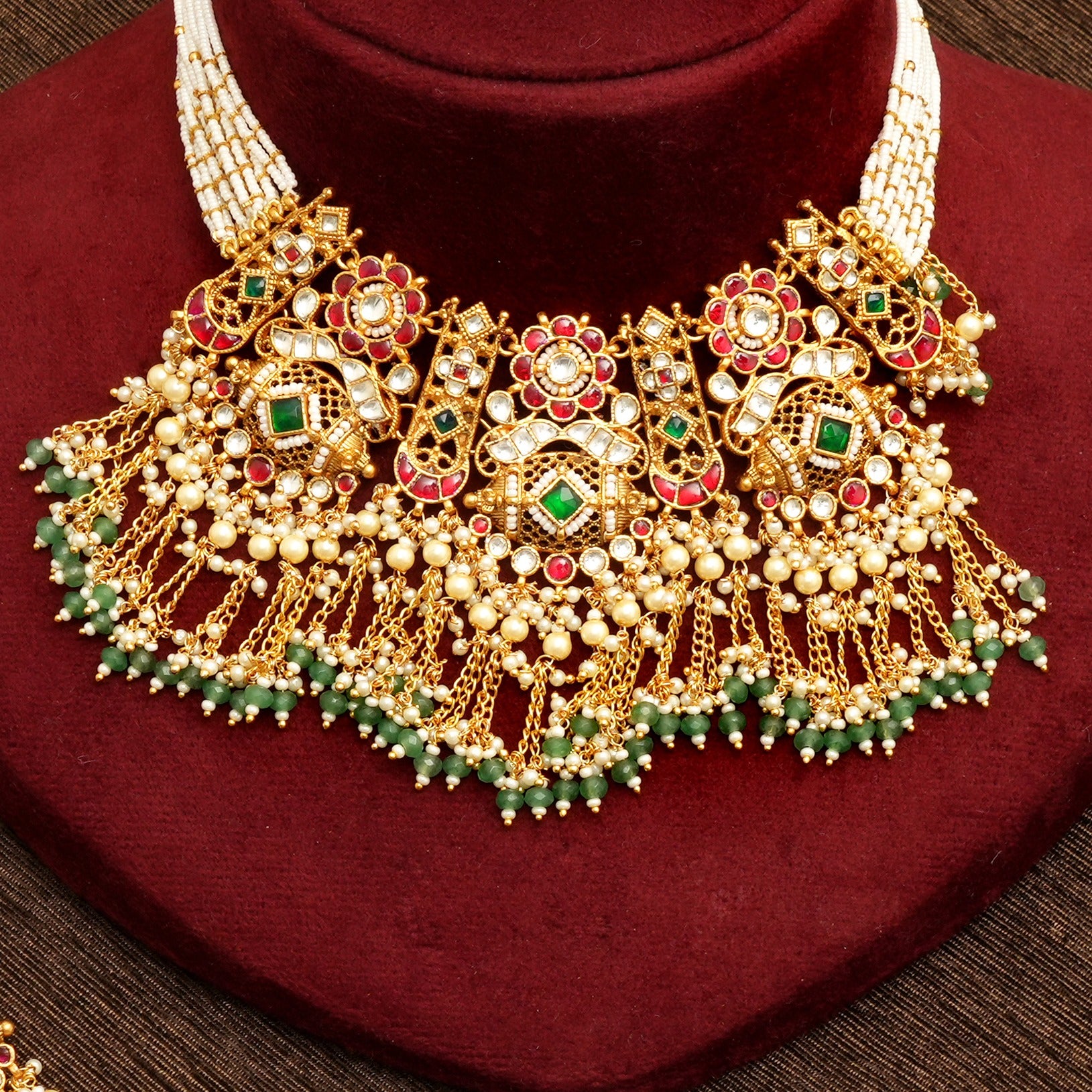 Prisha Pachi Kundan Necklace Set