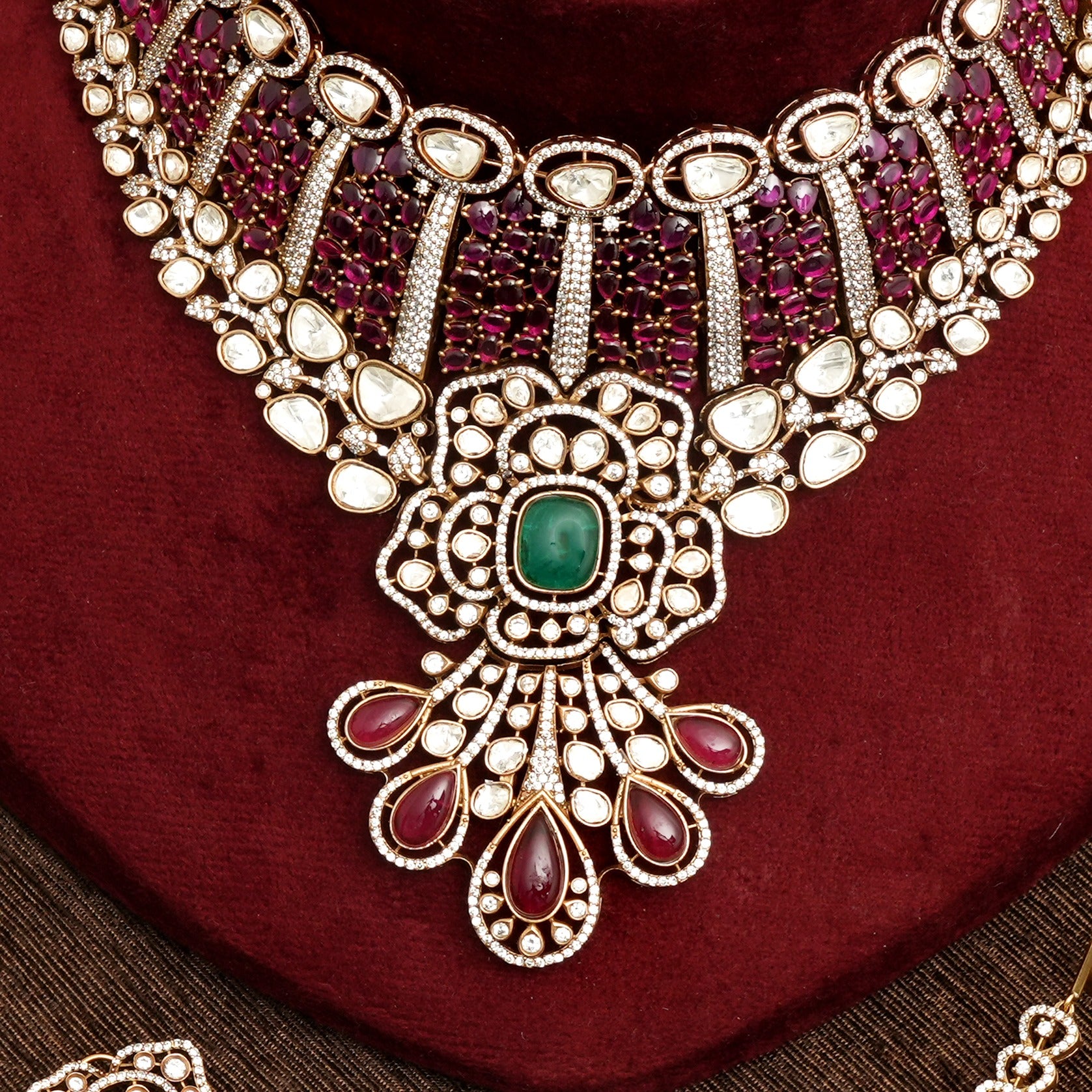 Mohana Kudan Polki Necklace Set