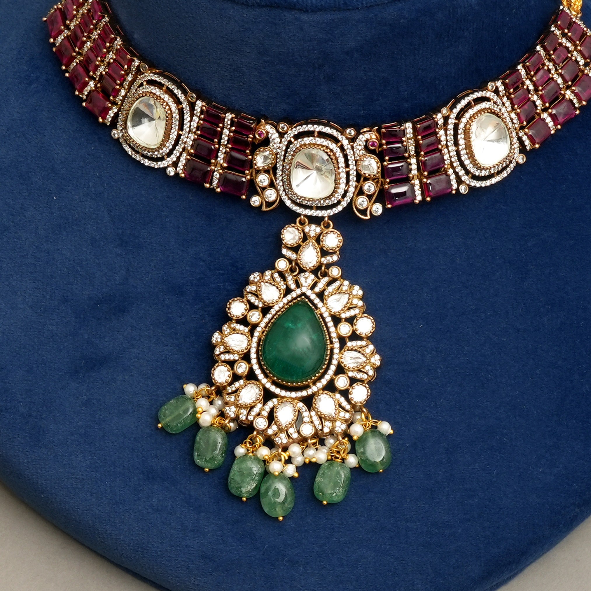 Tarini Kudan Polki Necklace Set