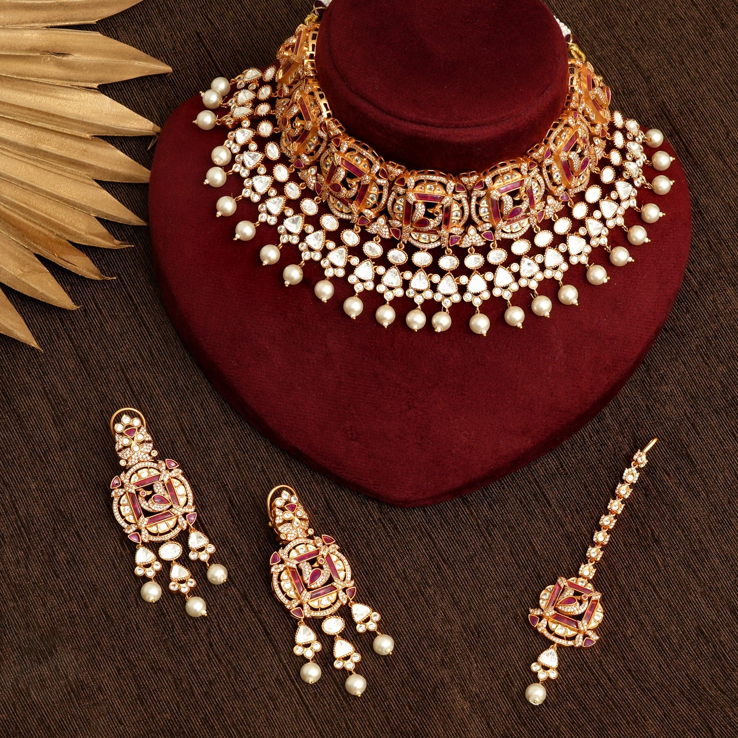 Chhavi Kudan Polki Necklace Set