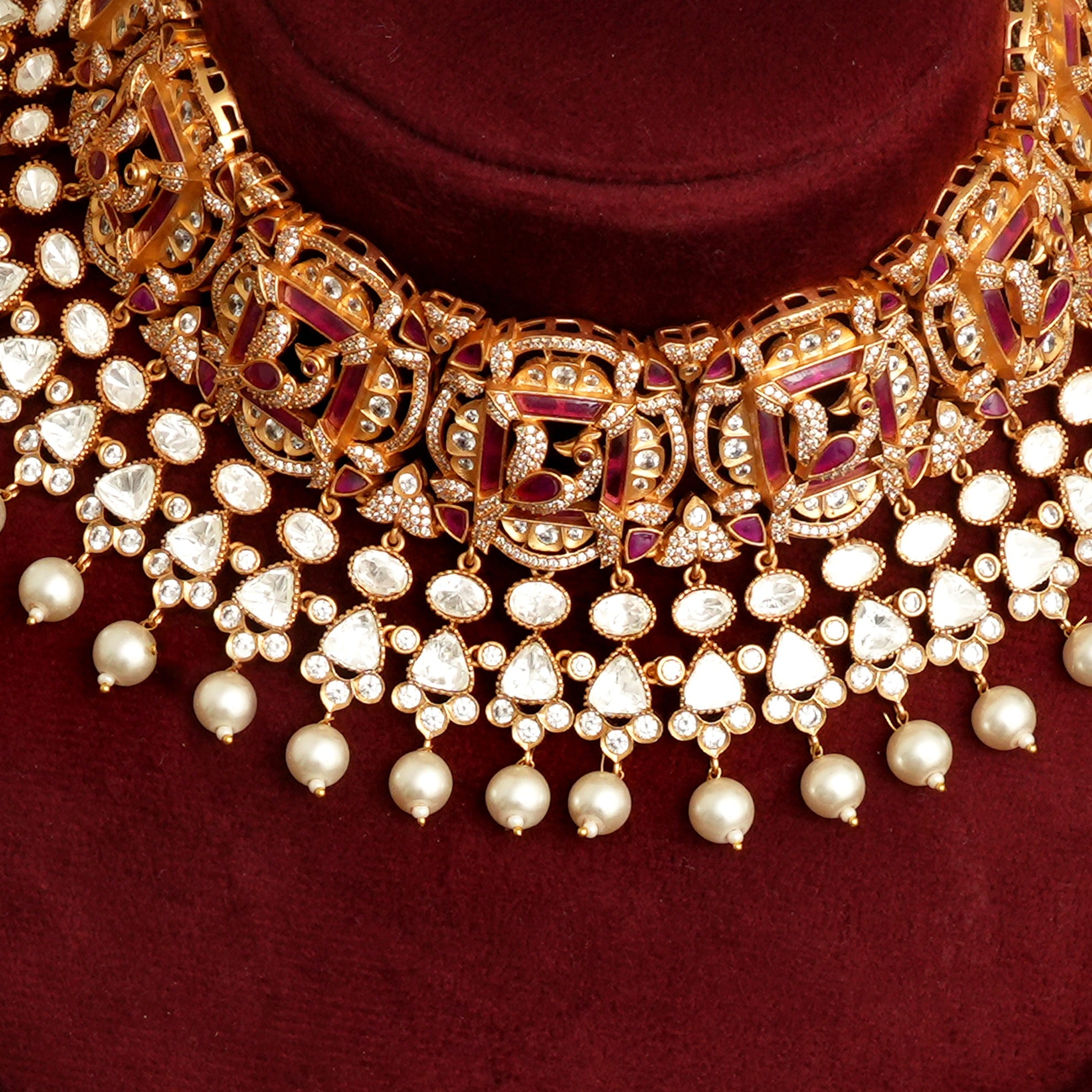 Chhavi Kudan Polki Necklace Set