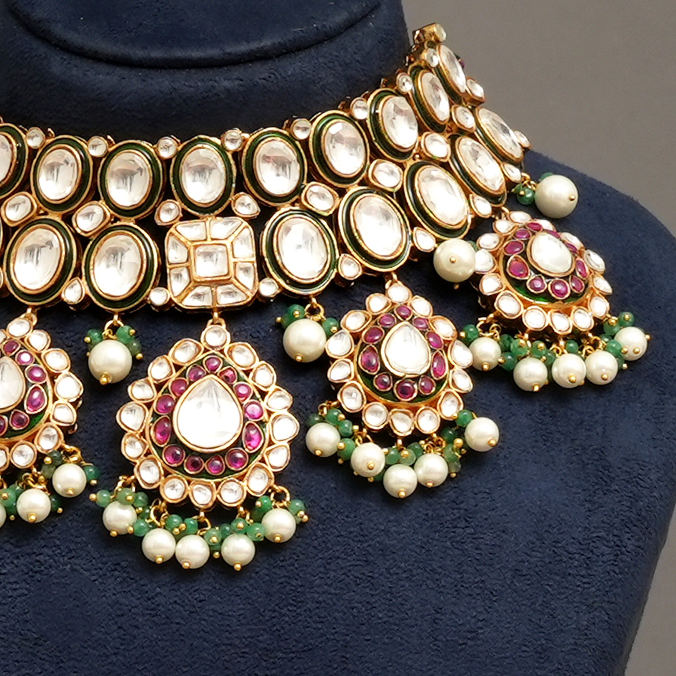 Tanishi Kudan Polki Necklace Set