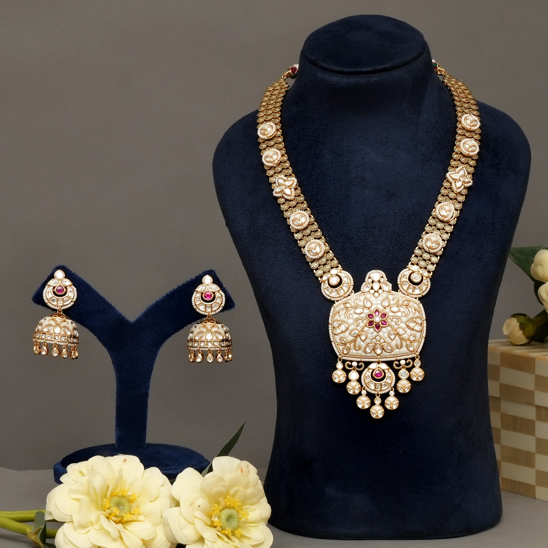 Samira Kudan Polki Necklace Set