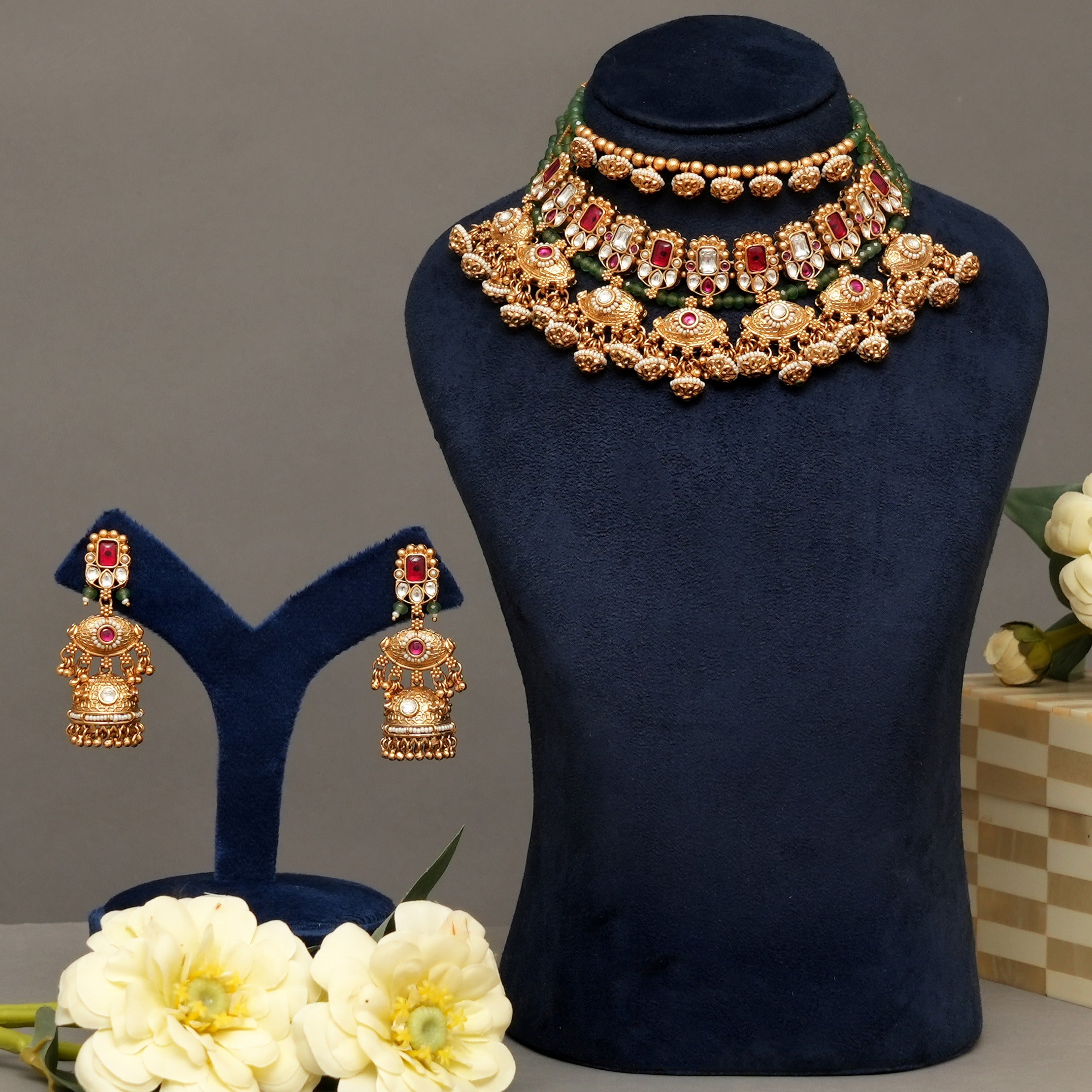 Riva Kudan Rajwadi Necklace Set