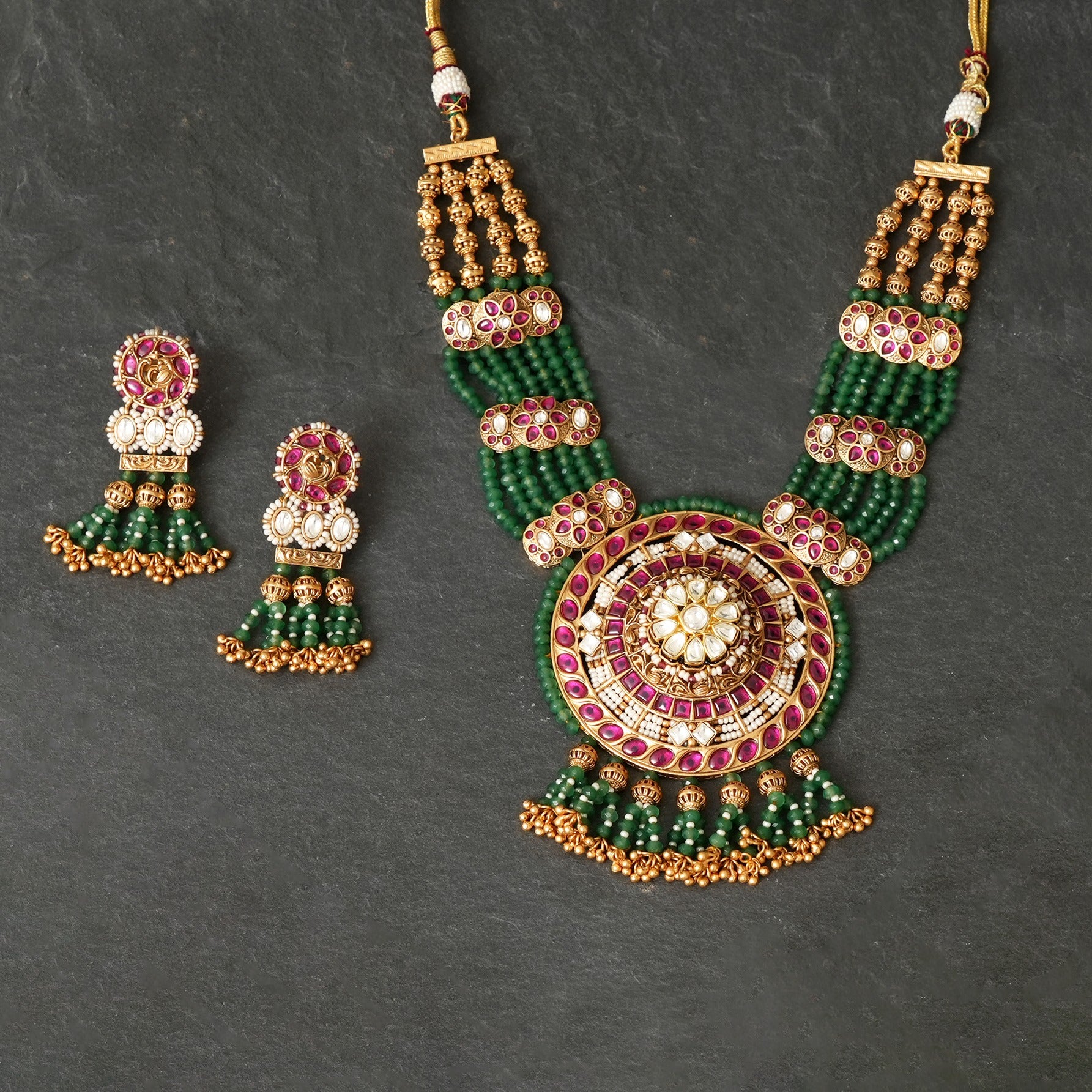 Vritti Kudan Rajwadi Necklace Set