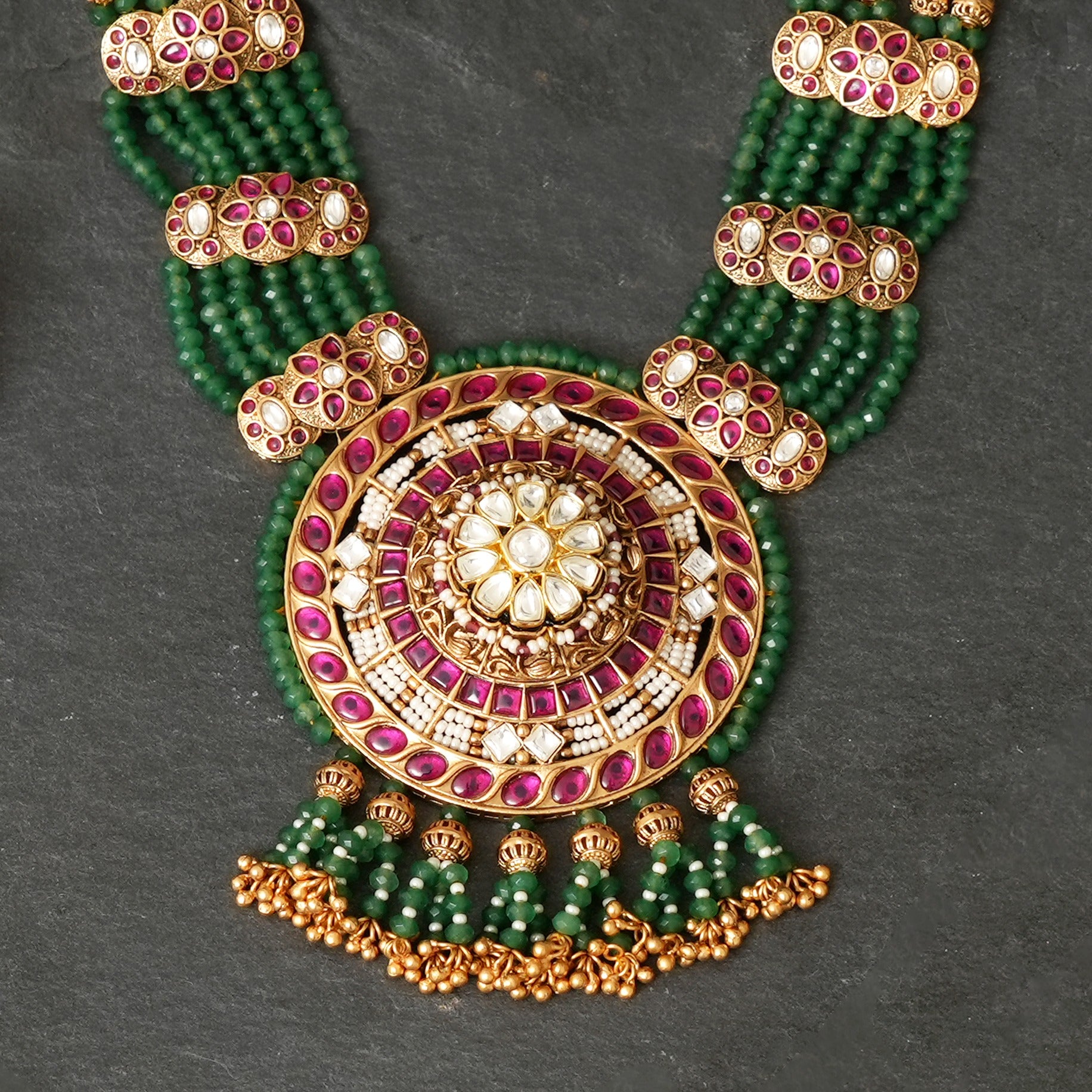Vritti Kudan Rajwadi Necklace Set