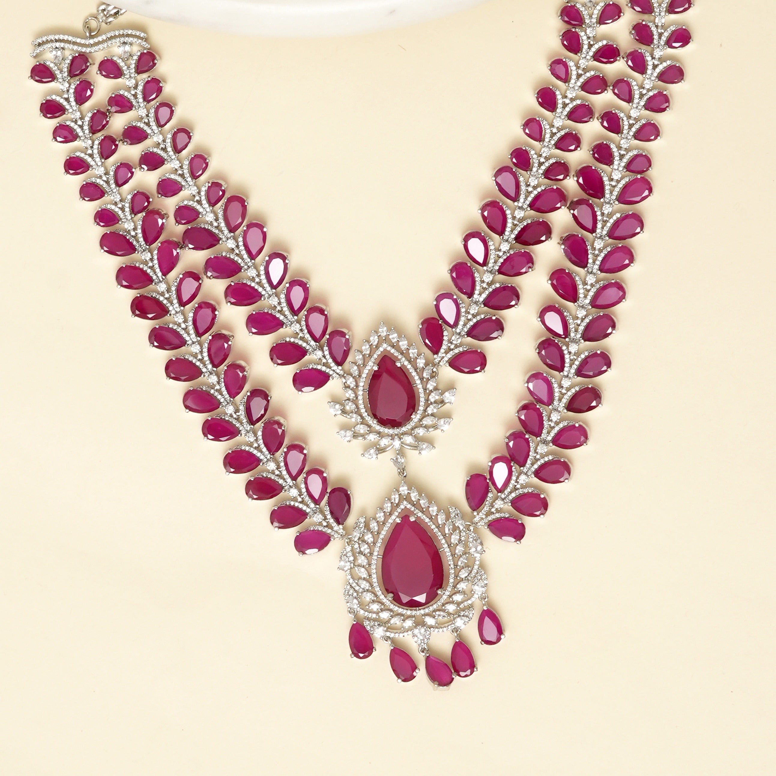 Sujata Ruby Designer Necklace Set