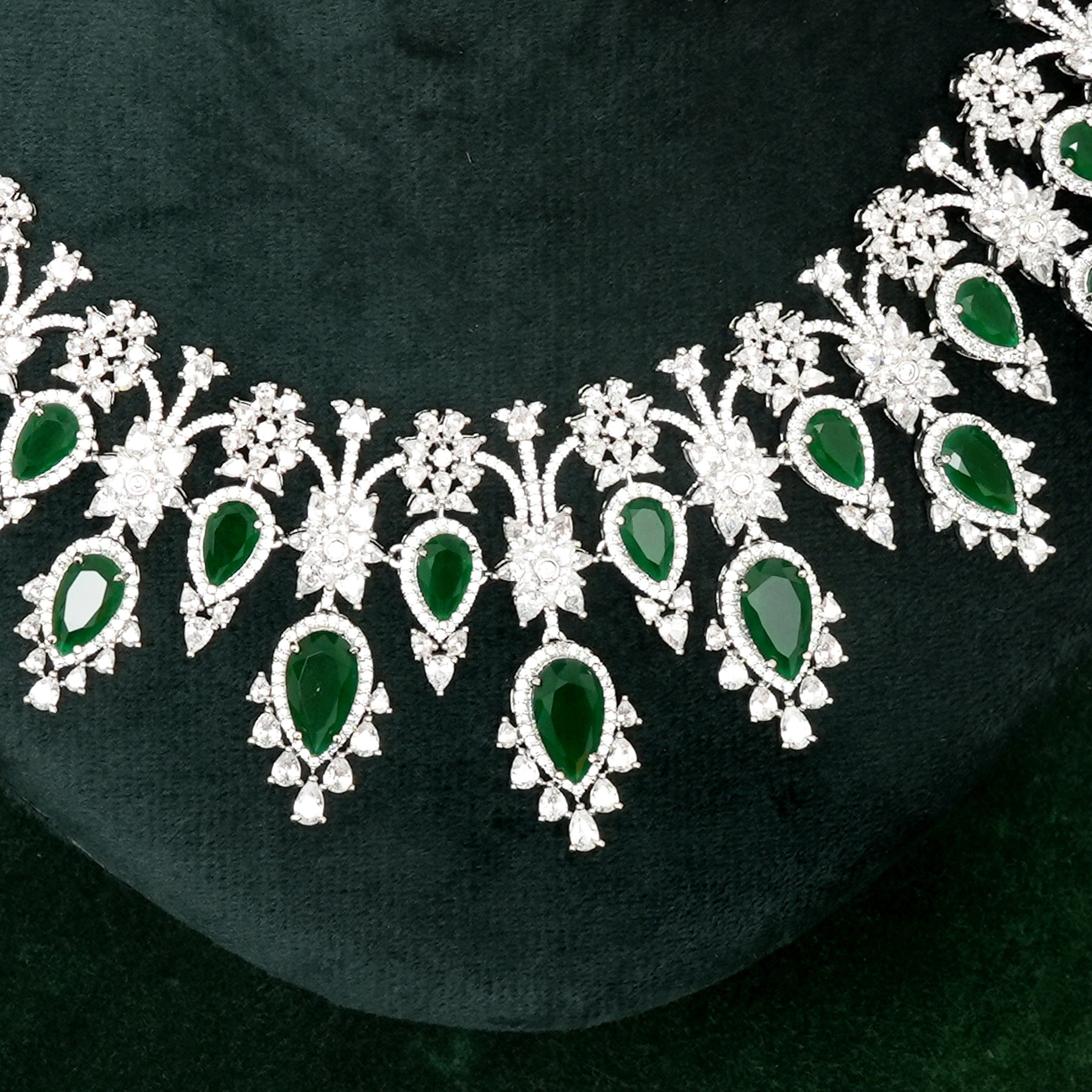 Amrita Emerald Green Necklace Set