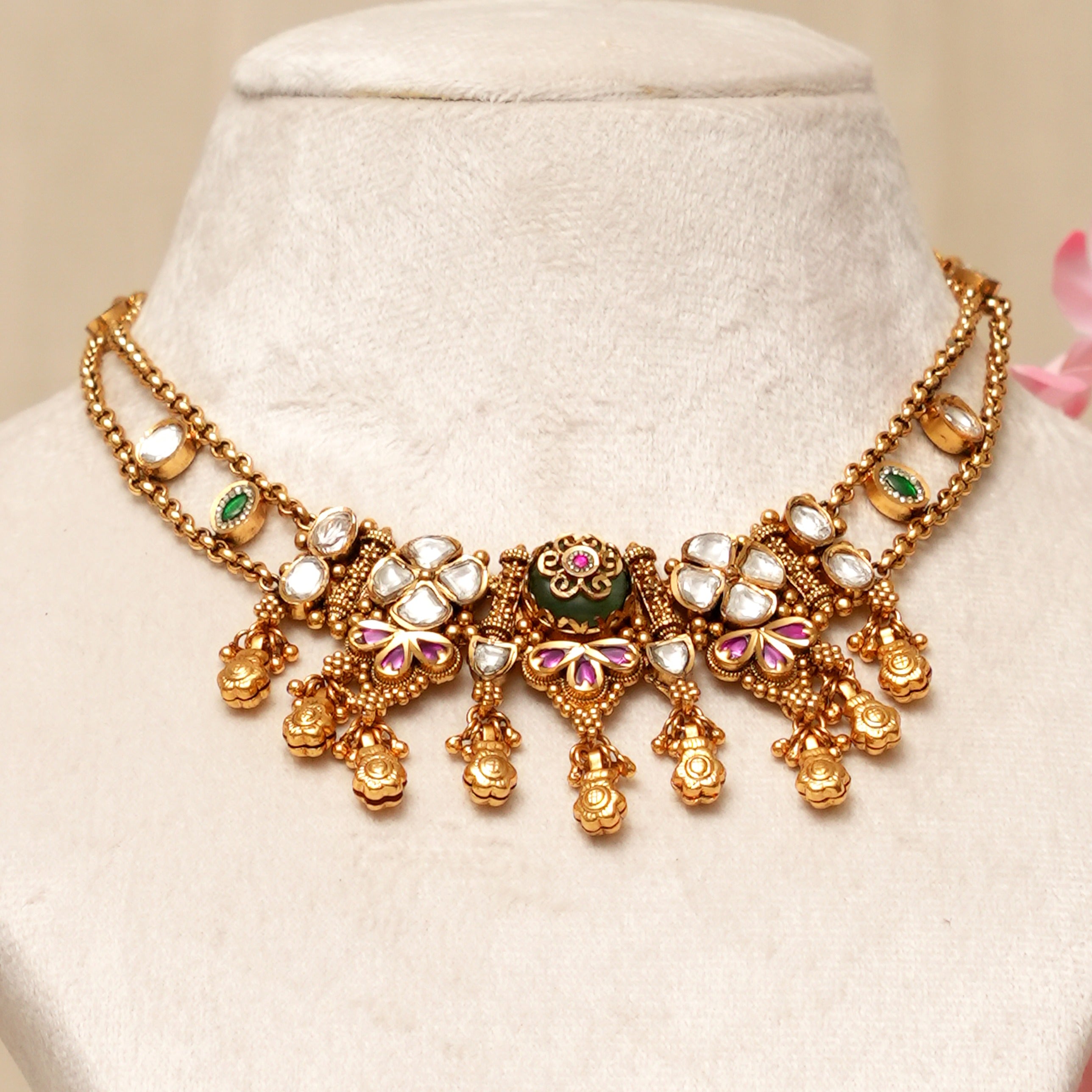 Laksh Kundan Heritage Gold Necklace Set