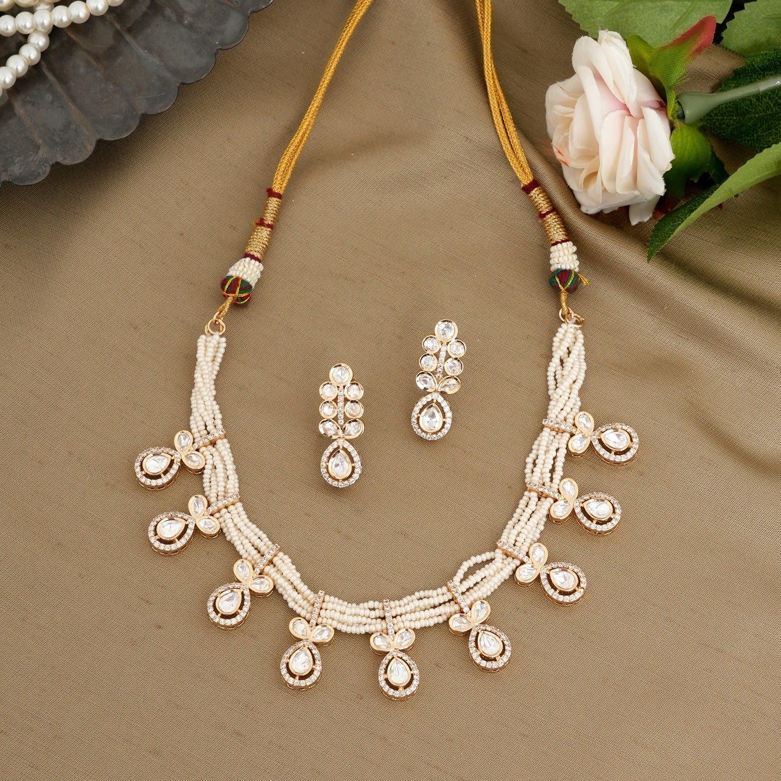 Ishika Pearls Necklace Set