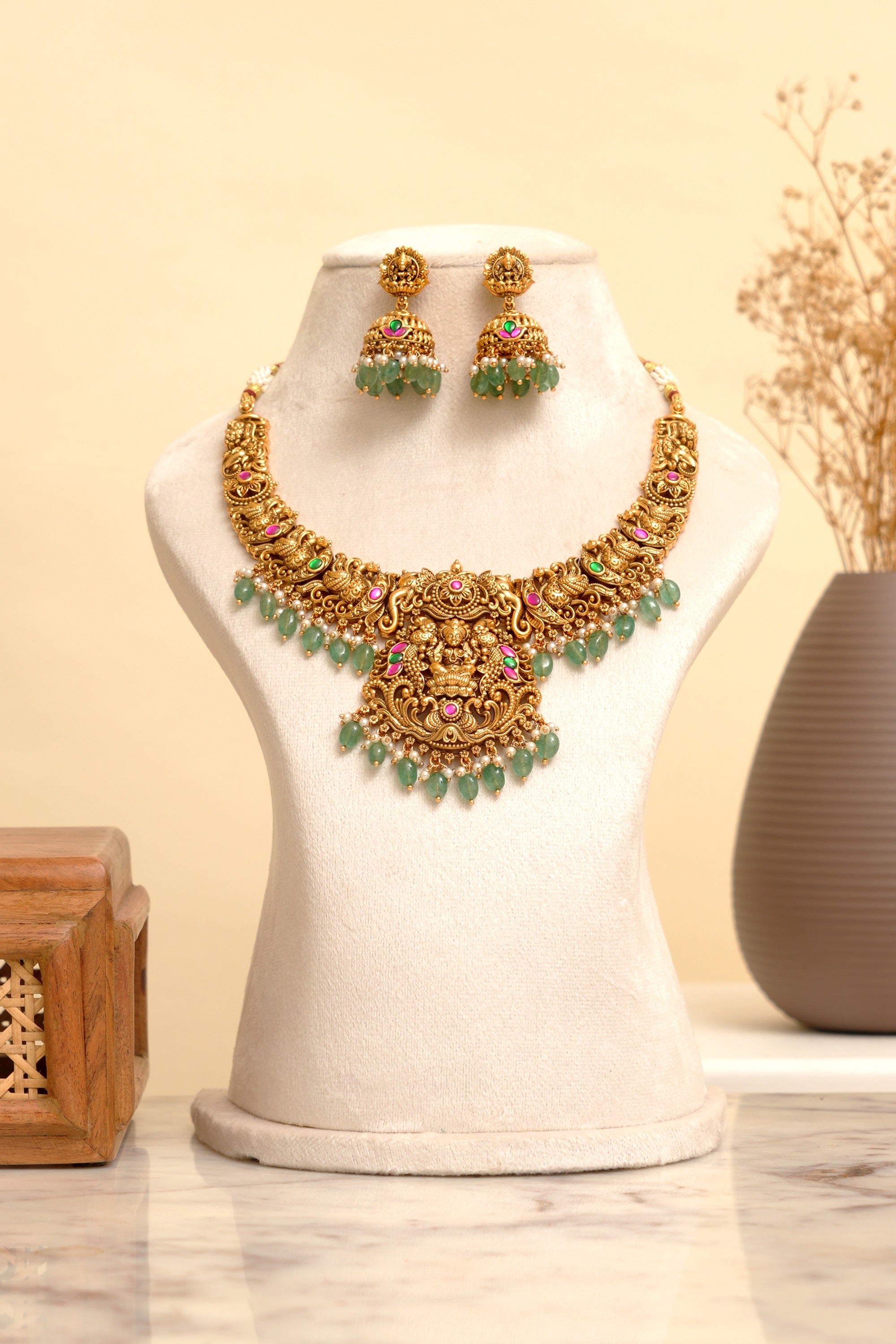 Lakshmi Temple Necklace Set