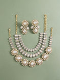 Load image into Gallery viewer, 2 in 1 Polki Bridal Necklace Set- close view
