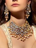 Load image into Gallery viewer, Baroque Pearl & Polki Necklace Set
