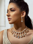 Load image into Gallery viewer, Polki Bridal Layered Necklace Set
