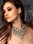 Load image into Gallery viewer, Polki & Carved Stone Bridal Necklace Set
