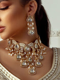 Load image into Gallery viewer, Polki & Pearl Drops Bridal Necklace Set
