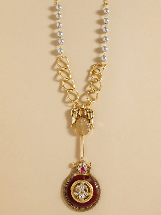 Gold Tone Bespoke Pendant Necklace