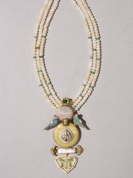Gold & White Tone Bespoke Pendant Necklace