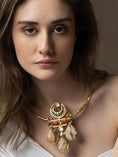 Load image into Gallery viewer, Gold Tone Bespoke Torque Necklace With Drops

