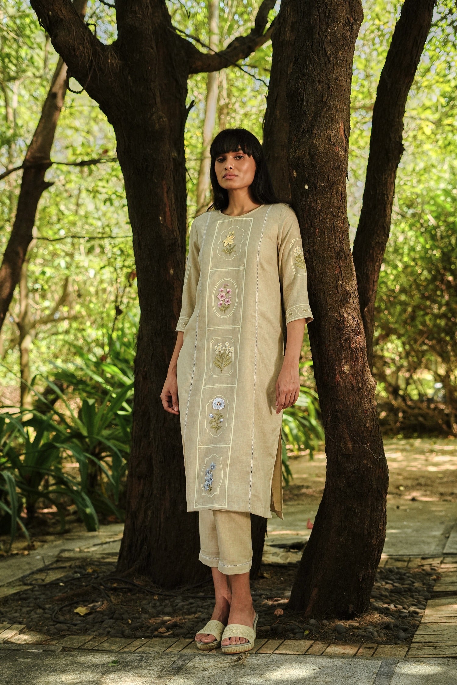 Garden Gallery Aria Kurta Set - Natural