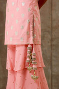 Load image into Gallery viewer, Peach Color Banarsi Embroidered Layered Sharara Set
