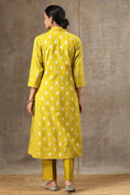 Load image into Gallery viewer, Yellow Chanderi Silk Kurta Set in 5 Kalis

