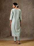 Load image into Gallery viewer, Sage Green Hand Embroidered Chanderi Silk Set
