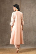 Load image into Gallery viewer, Peach Color Hand Embroidered Chanderi Silk Kurta Set
