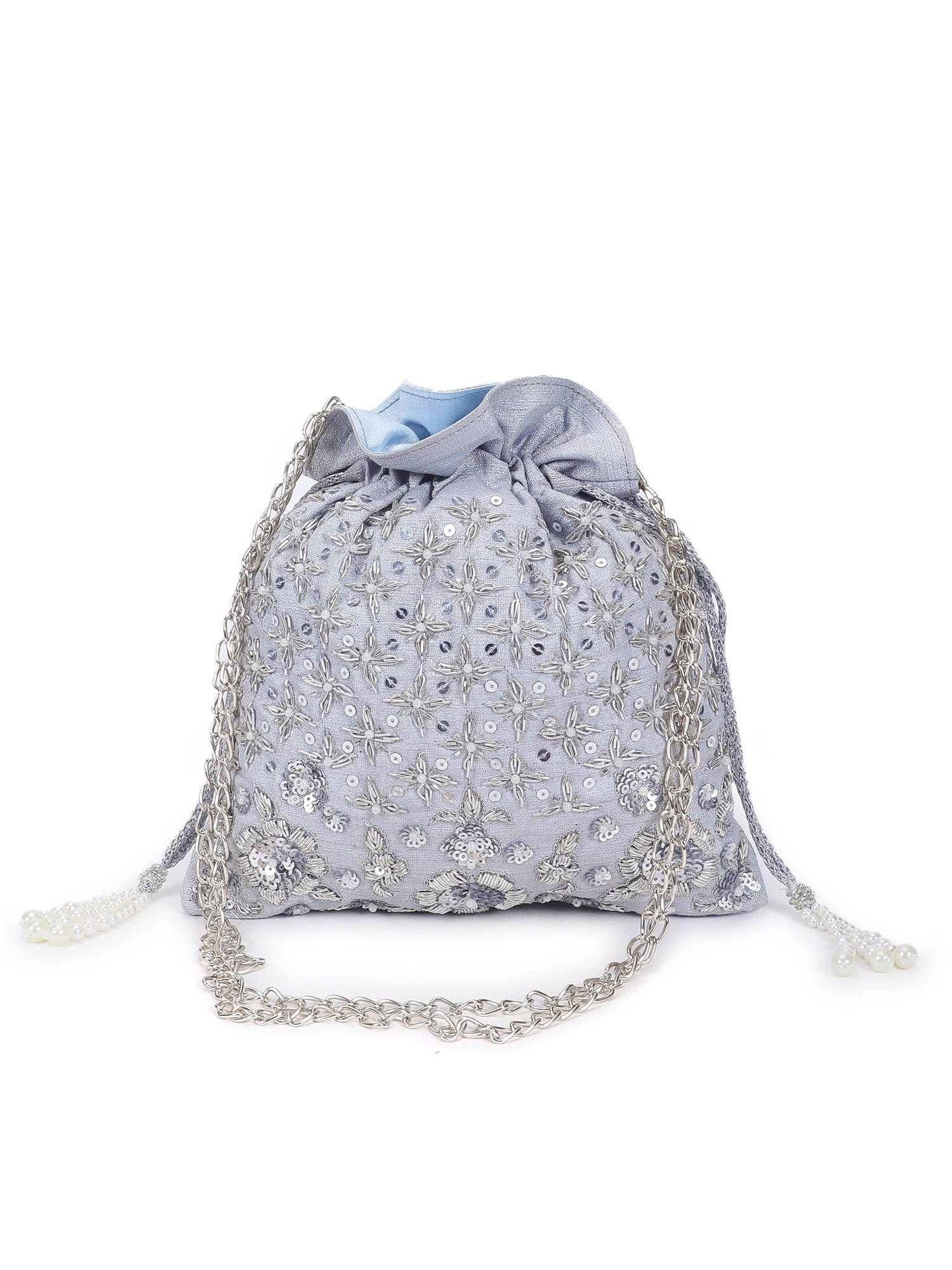 Bedazzle Silver Potli
