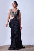 Load image into Gallery viewer, Black-Gold Saree
