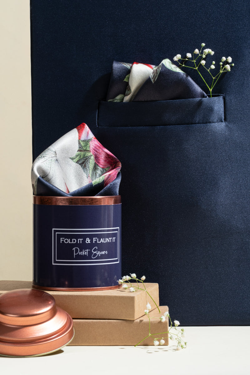 Blue Floral - Pocket Squares