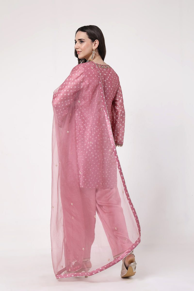 Blush Pink Bandhani Set