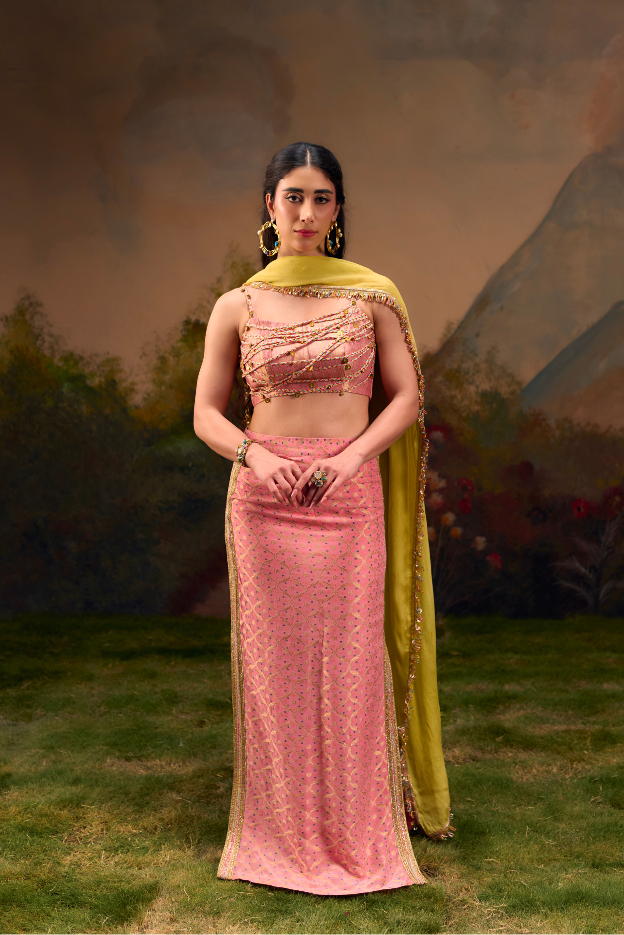 Naad Ishq- Blush Pink Skirt Set