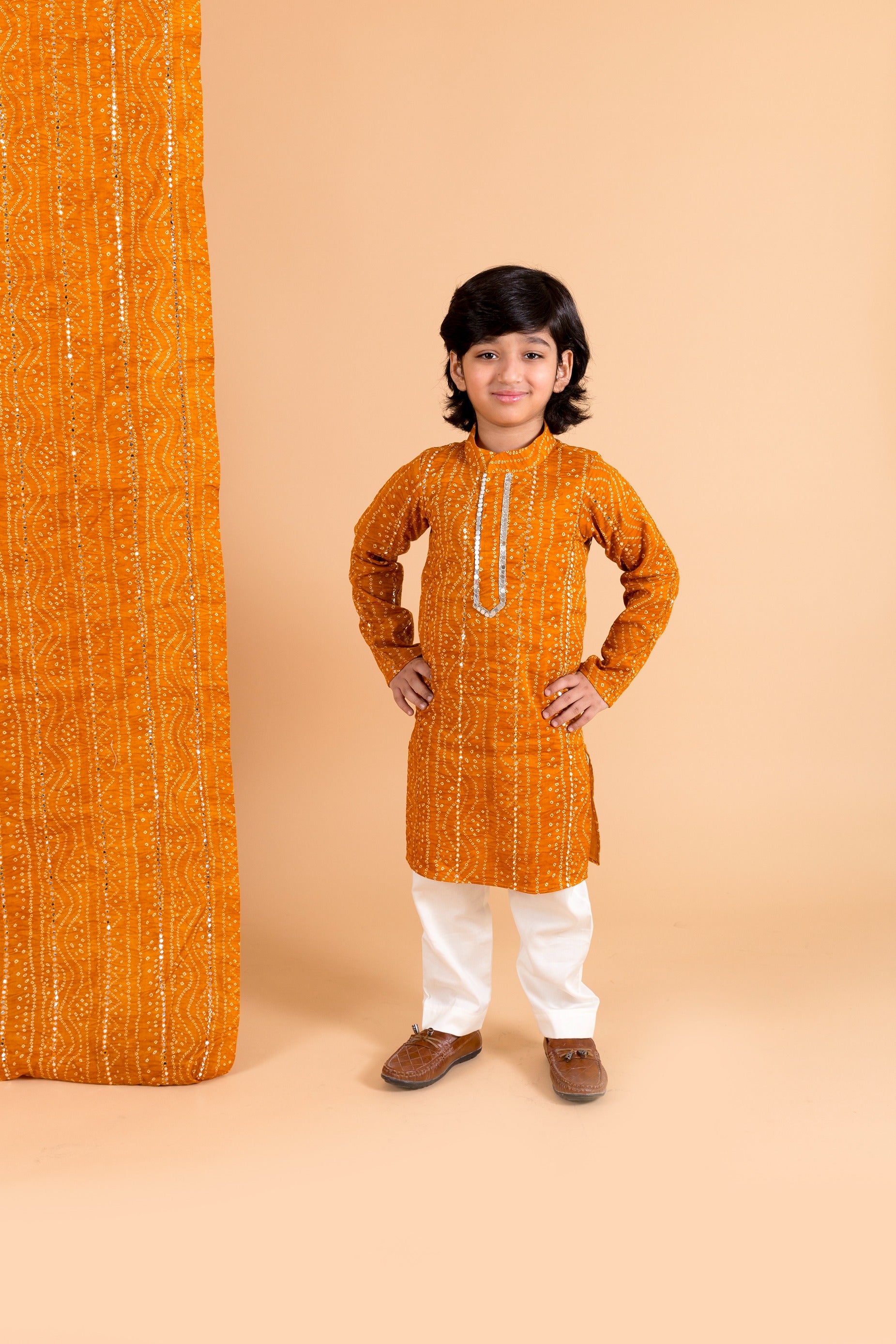 Mustad Bandhni Kurta With Pants
