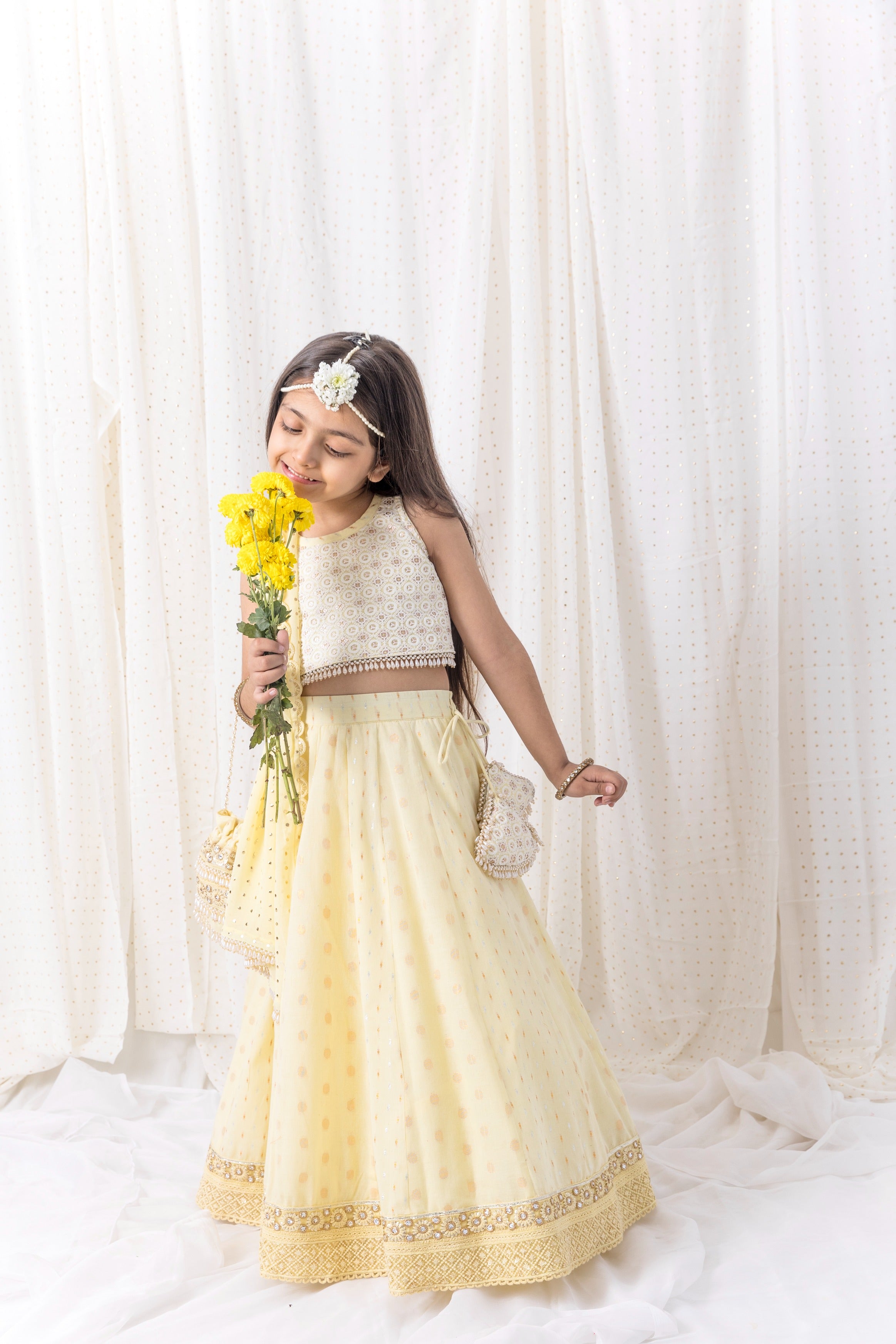 Pastel Yellow Lehenga