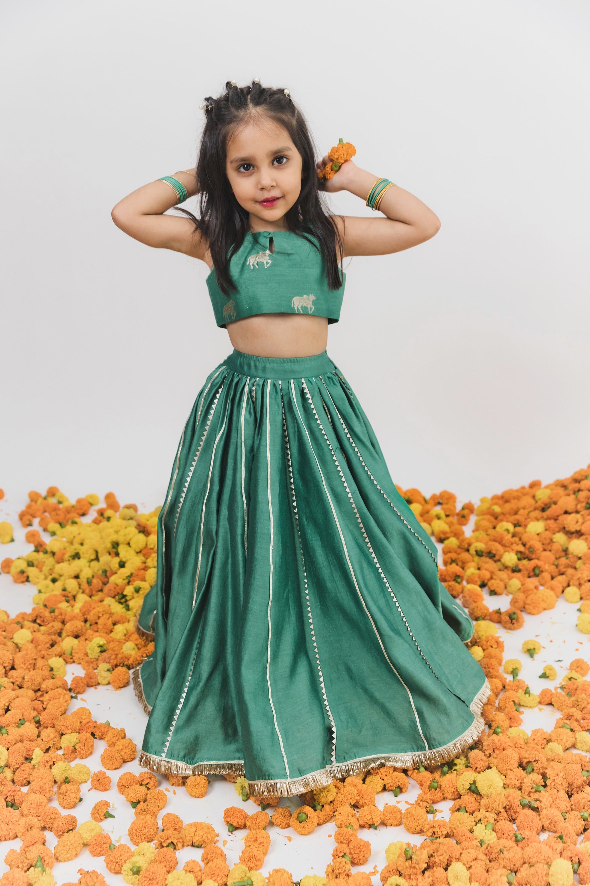 Green Lehenga Set