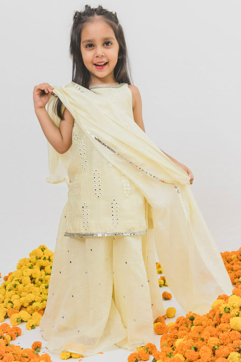 Yellow Sharara set