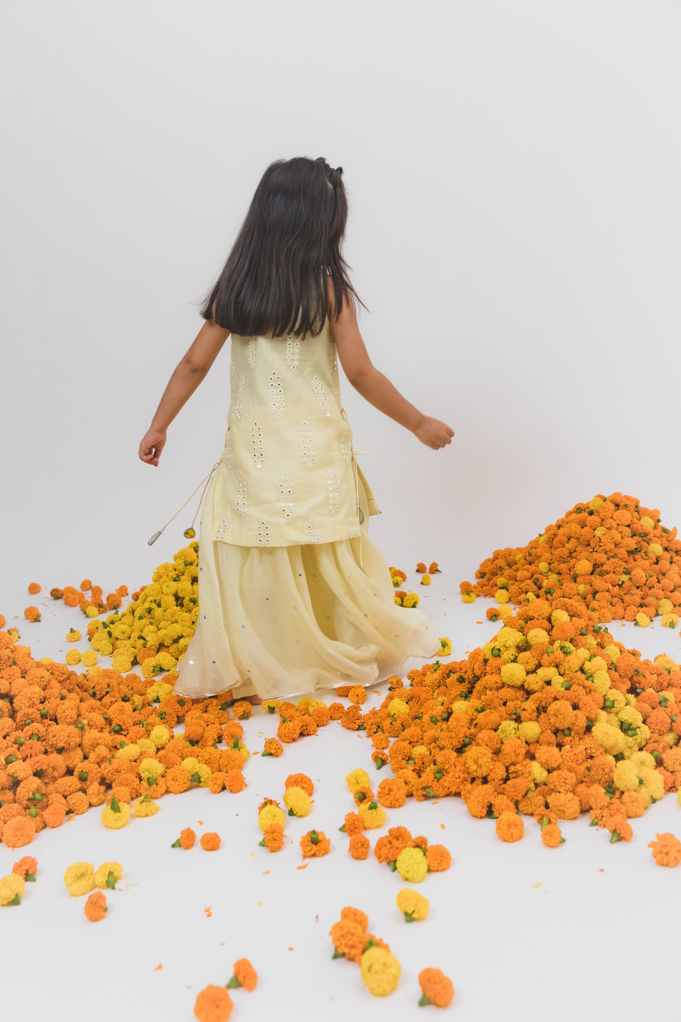 Yellow Sharara set
