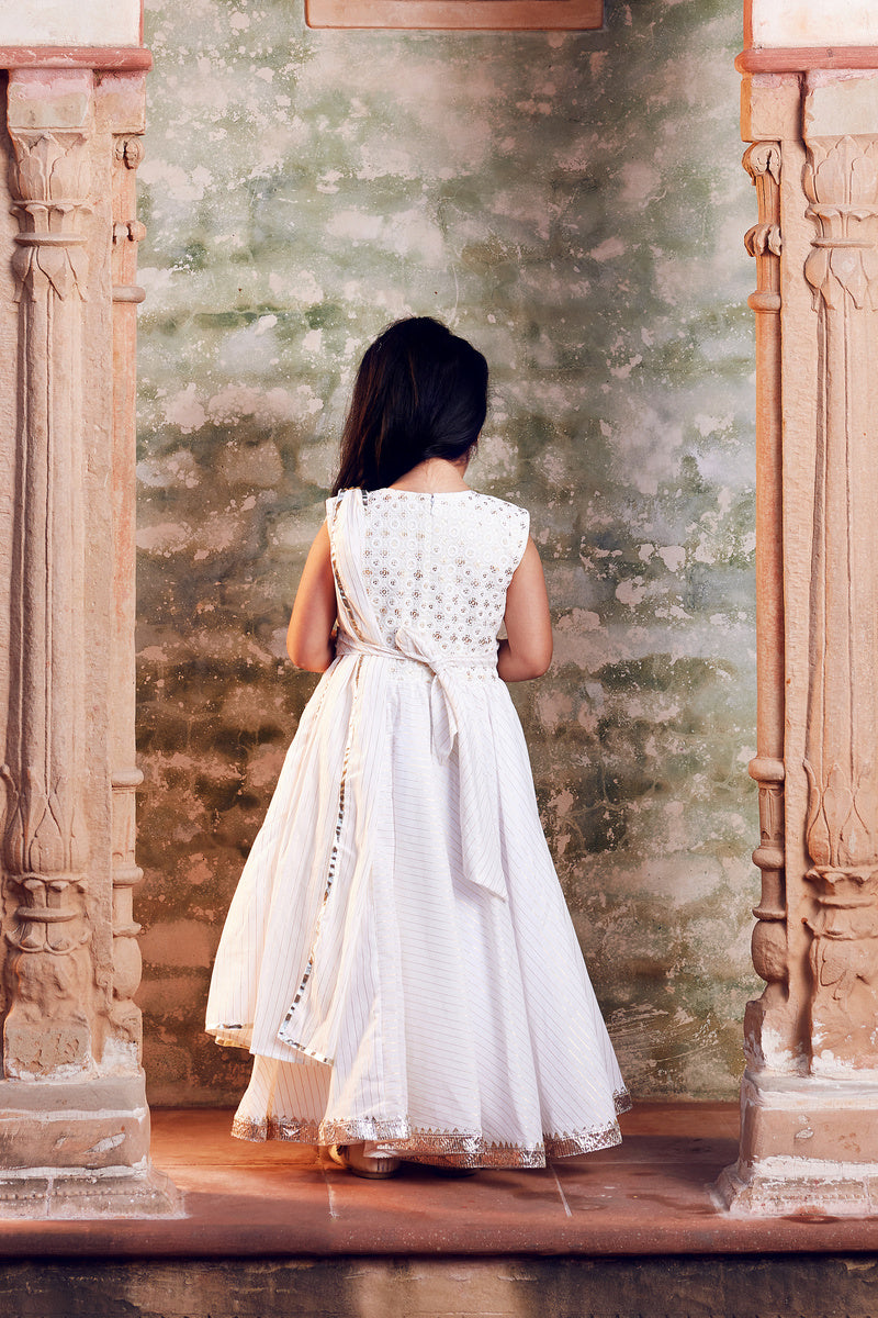 White Anarkali