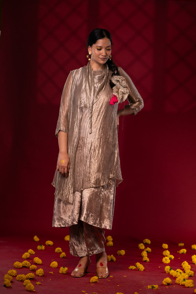 Anvi - Overlay dress & pant set