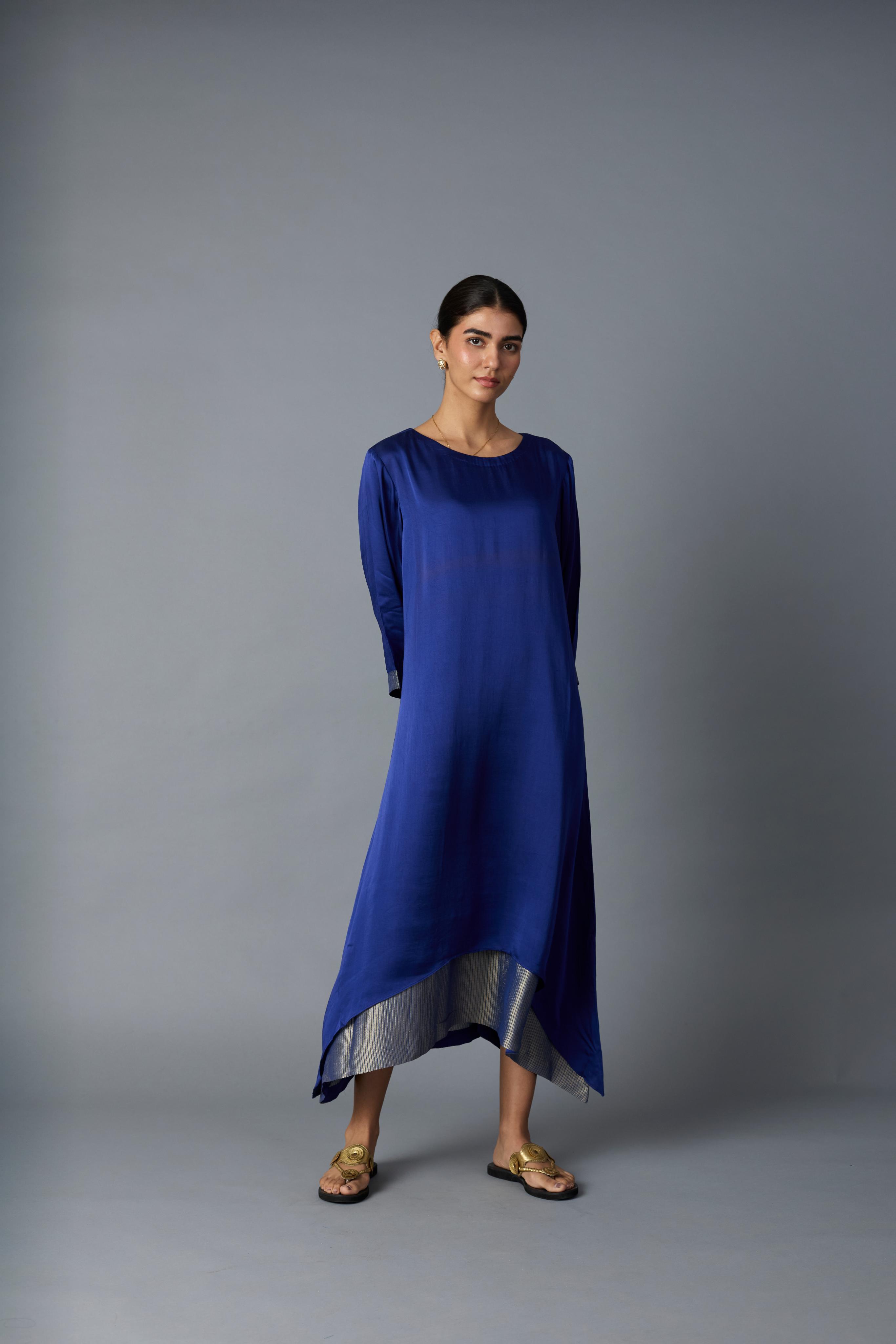 CHAMELI DRESS - ROYAL BLUE (WITH SLEEVE)