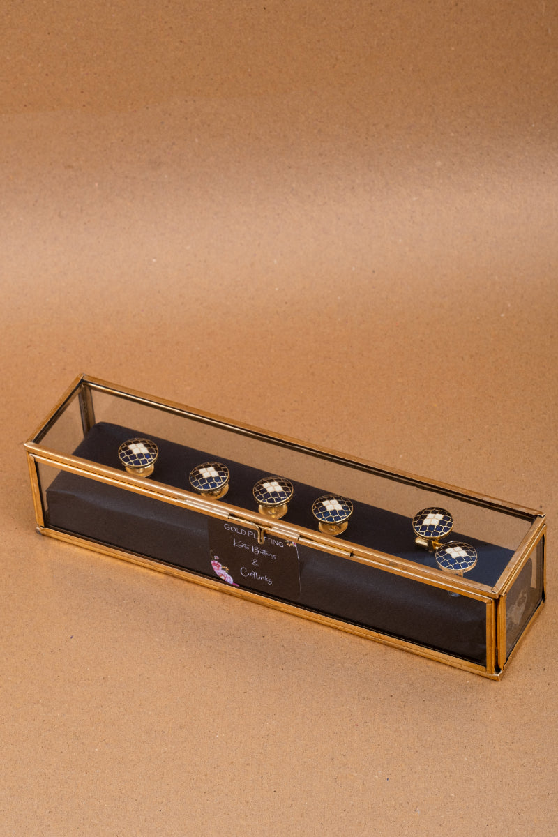 Blue & White Cufflinks - Cufflinks