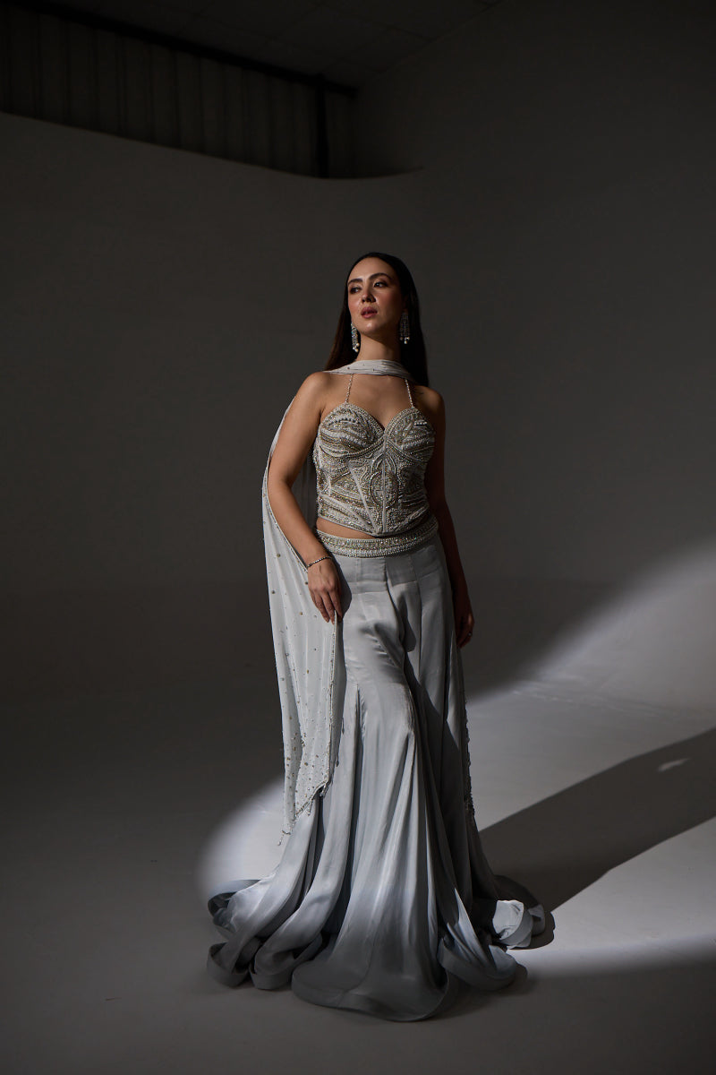 Agnes Corset Sharara Set