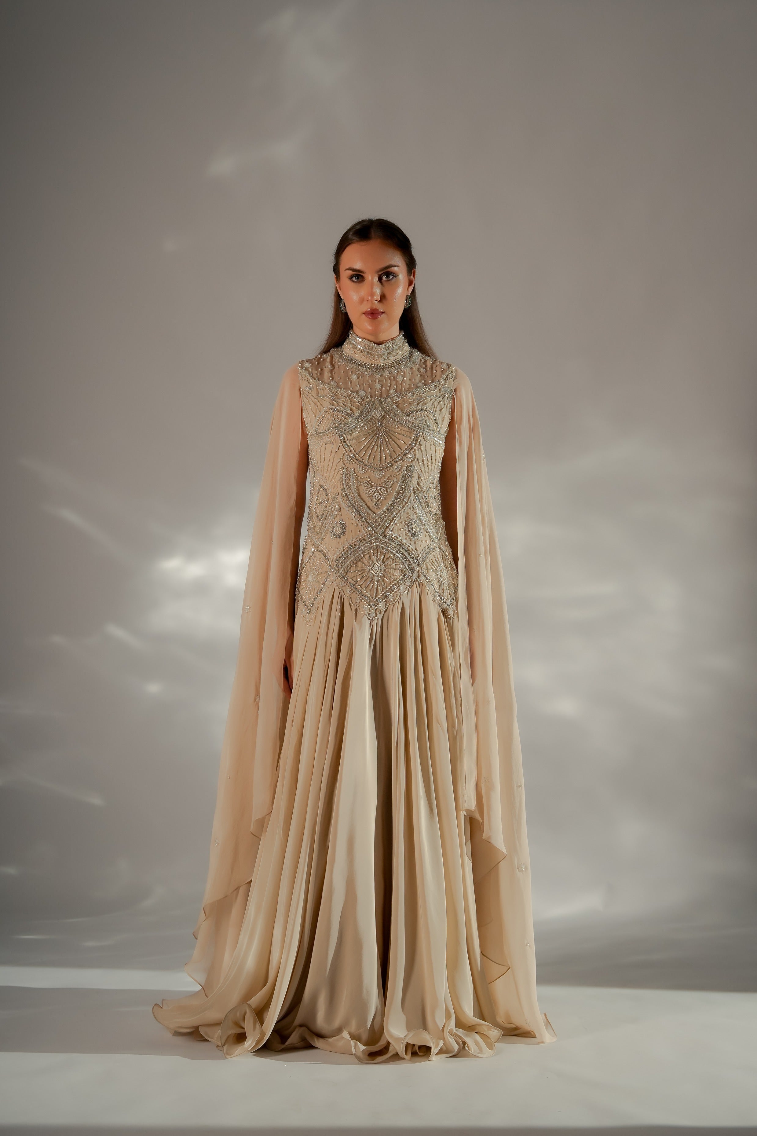 Celeste Cape Gown