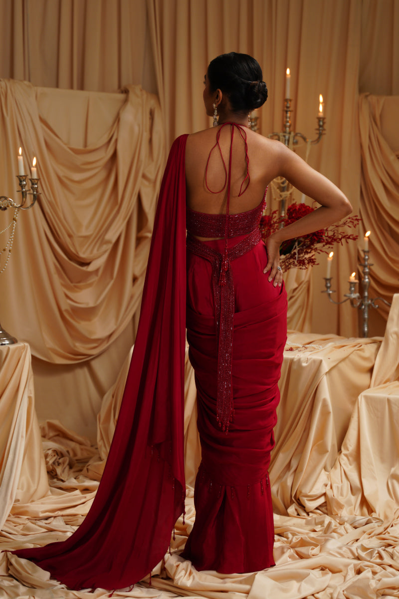 Cloe Drape Saree Set
