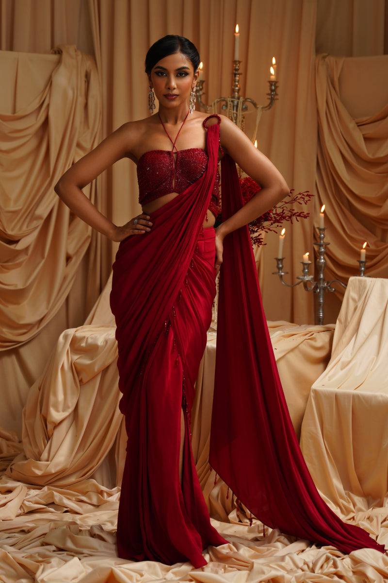 Cloe Drape Saree Set