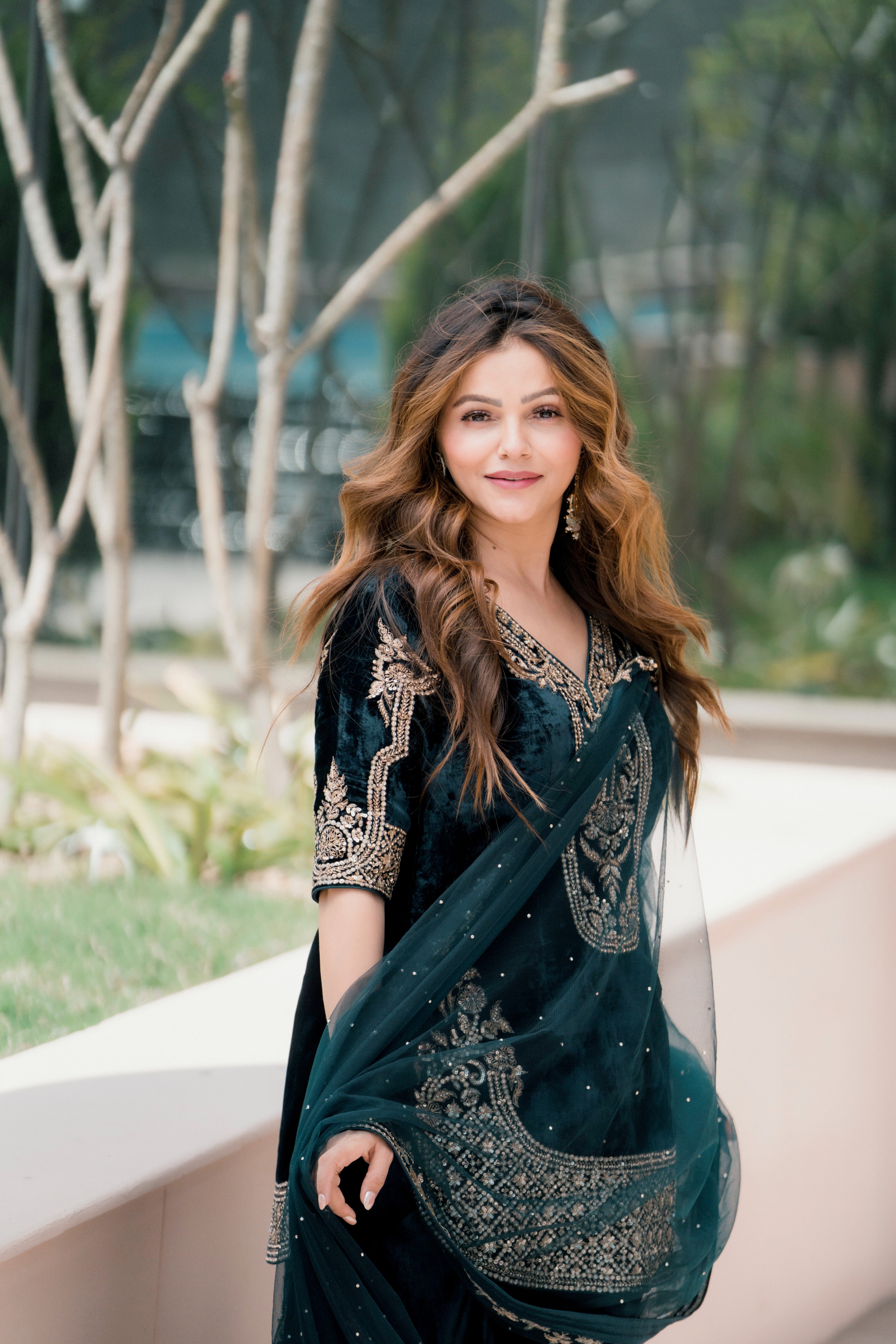 Velvet Blue Salwar Suit