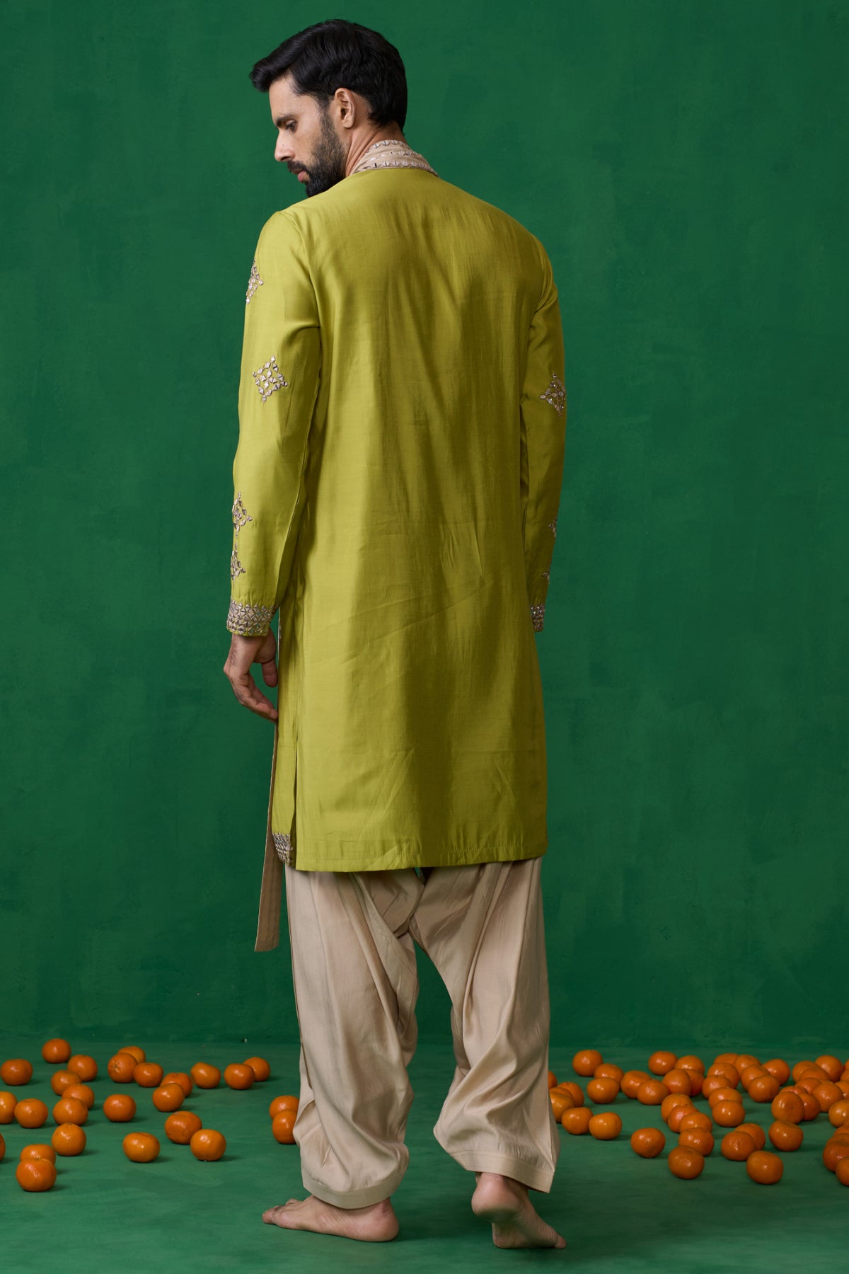 DARPAN NEON GREEN KURTA SET