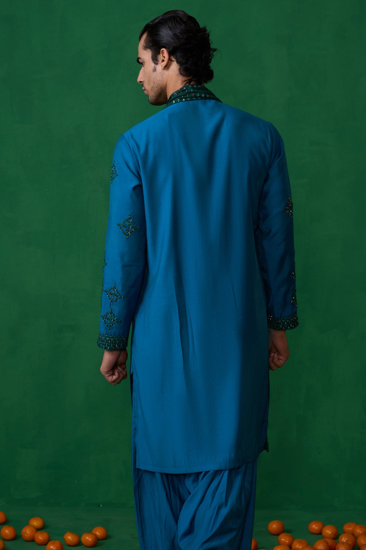 DARPAN TEAL BLUE KURTA SET